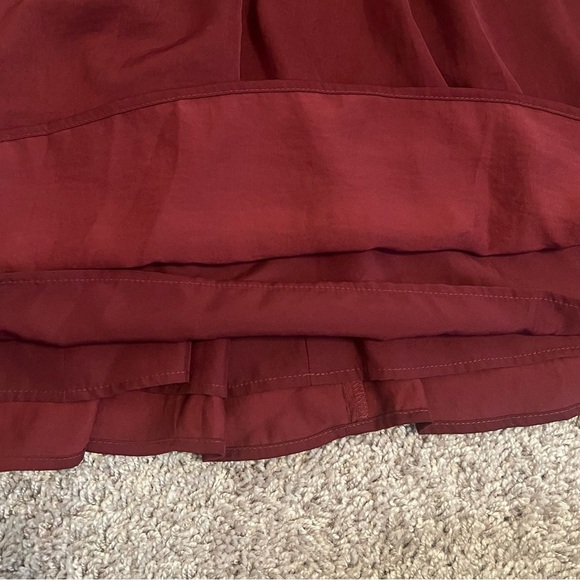 {Express} Long Sleeve Burgundy Dress - Picture 5 of 10